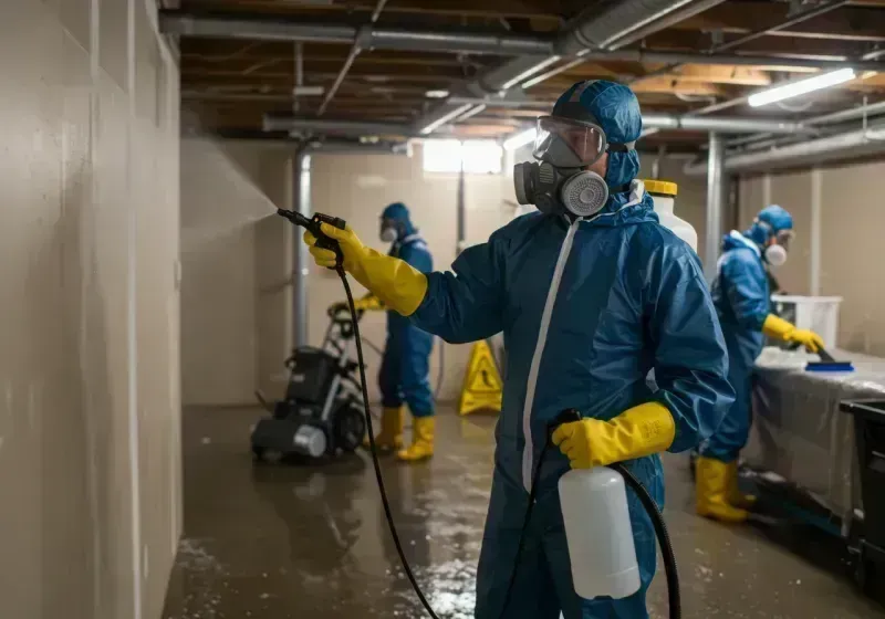 Basement Sanitization and Antimicrobial Treatment process in El Dorado County, CA